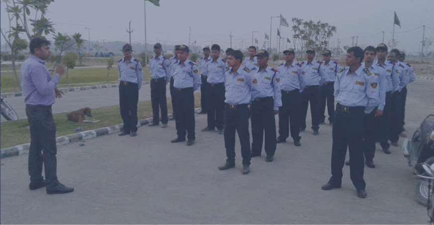 Guards assembled for briefing